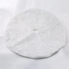 Creative White Plush Christmas Tree Skirts