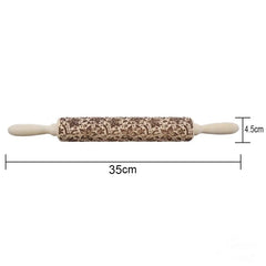 Christmas Deer Wooden Rolling Pin for Baking Cookies and Fondant