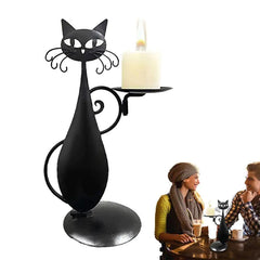 Black Cat Candle Holder