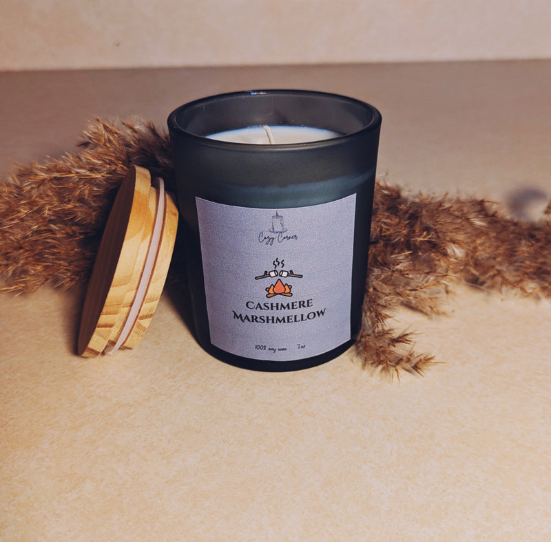 Hand made Cashmere Marshmallow Soy Candle