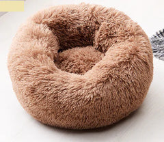 Round Long Plush Dog Beds for Large Dogs