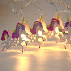 1.6M LED Cartoon Unicorn Animal String Fairy Light Battery Powered for Christmas Baby Children Room New Year Decor