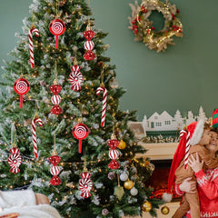 Christmas Candy Cane Tree Decor