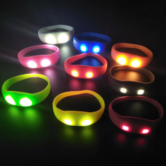 10pcs LED Bracelet Voice Control Bangle Sound Activated Flashing Glow Wristbands Light Up Bracelet for Party Rave Concert Favors