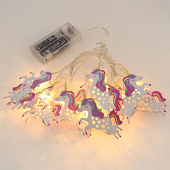 1.6M LED Cartoon Unicorn Animal String Fairy Light Battery Powered for Christmas Baby Children Room New Year Decor