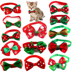 Christmas Bow Tie Collar